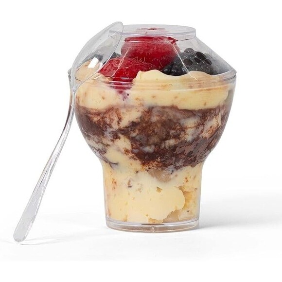 Oasis Creations Sunday Cup 3-ounce Dessert Cup Spoons & Lids 50 Count - Picture 6 of 8